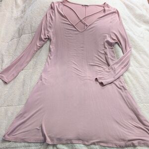 Sweet Pea Blush Pink Long Sleeve Dress Sz Medium